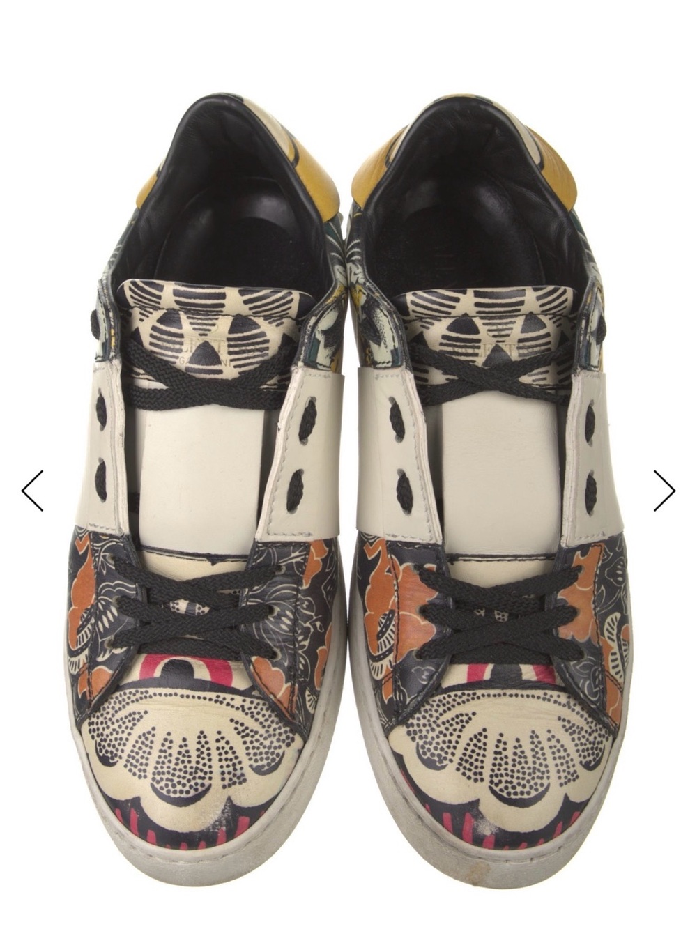 Women’s Multicolor Patterned Leather Sneakers
